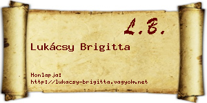 Lukácsy Brigitta névjegykártya
